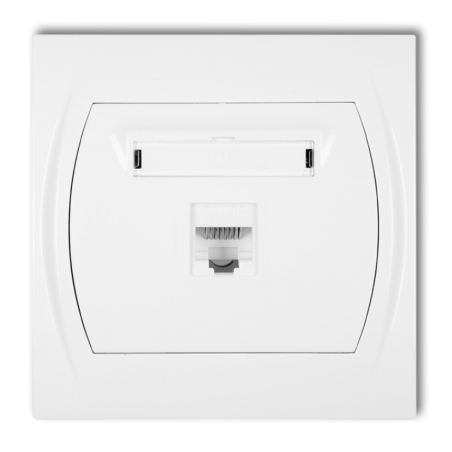 LOGO Gniazdo komputerowe pojedyncze 1XRJ45 kat. 5e 8-stykowe BIAŁE LGK-1