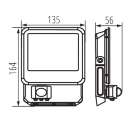 Naświetlacz LED z czujnikiem ruchu IQ-LED FL-30W-NW-SE 3450lm 4000K 33887
