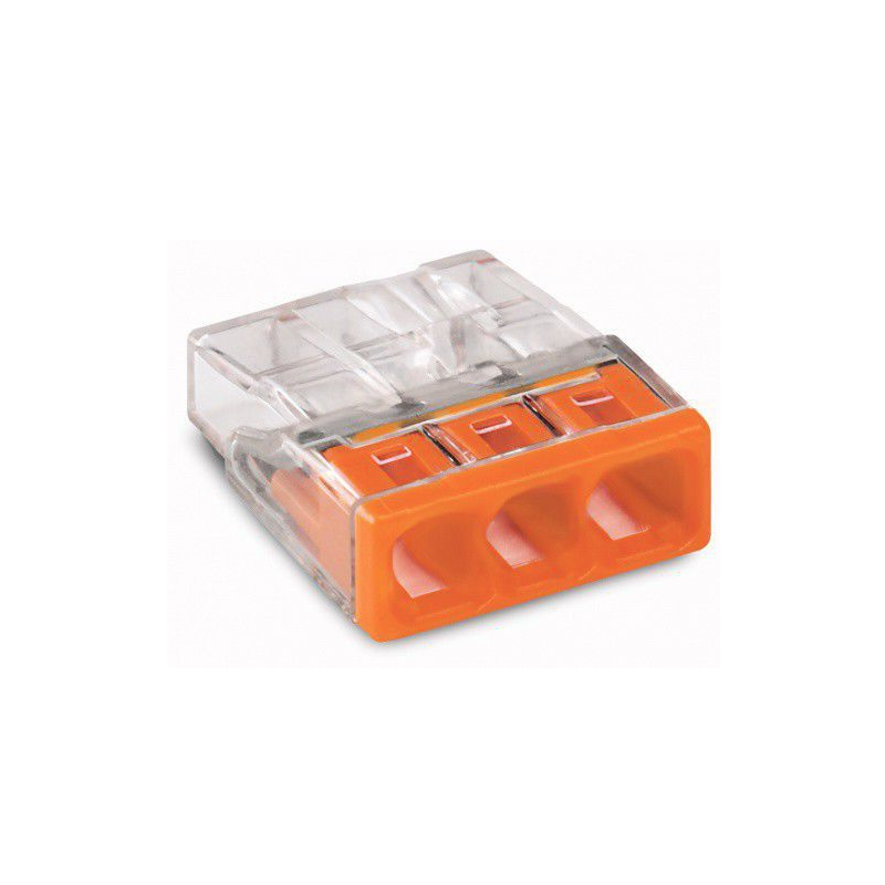 Szybkozłączka 3X0,5‑2,5 2273‑203 transparentna / pomarańczowa