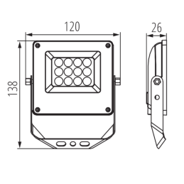 Naświetlacz LED ACETE 10W CCT GR 3000/4000/6500K szary IP65 38490