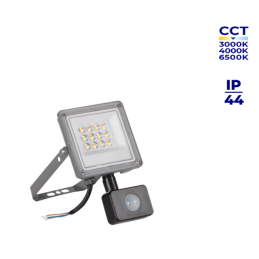 Naświetlacz LED ACETE 10W CCT SE GR z czujnikiem ruchu PIR 3000/4000/6500K szary IP44 38495