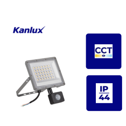 Naświetlacz LED ACETE 30W CCT SE GR z czujnikiem ruchu PIR 3000/4000/6500K IP44 szary 38497