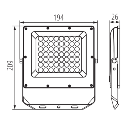 Naświetlacz LED ACETE 50W CCT GR barwa 3000/4000/6500K IP65 szary 38493