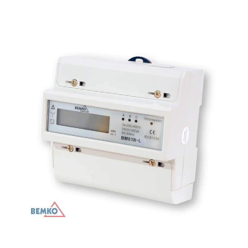 Wskaźnik energii 3-fazowy 20(100)A LCD | A30-BM03B-L| BEMKO |Elgra Bytom
