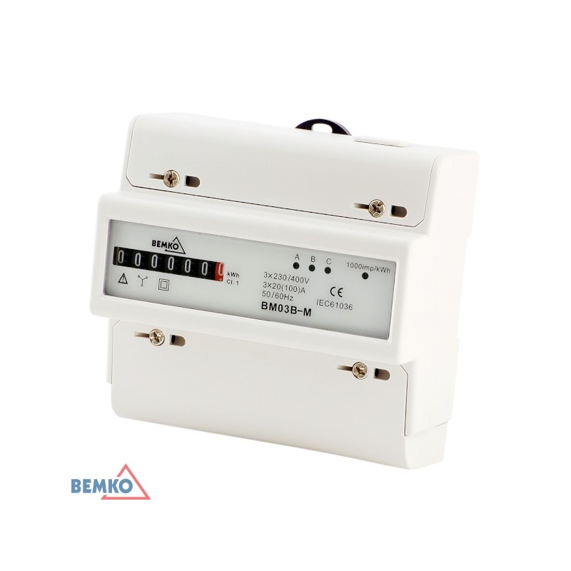 Wskaźnik energii 3-fazowy 20(100)A mechaniczny | A30-BM03B-M| BEMKO