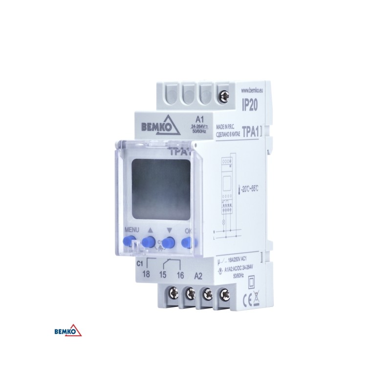 A25-TPA1 PROGRAMATOR CZASOWY ASTRONOMICZNY JEDNOKANAŁOWY 24-264V AC/DC zam. za REV-225