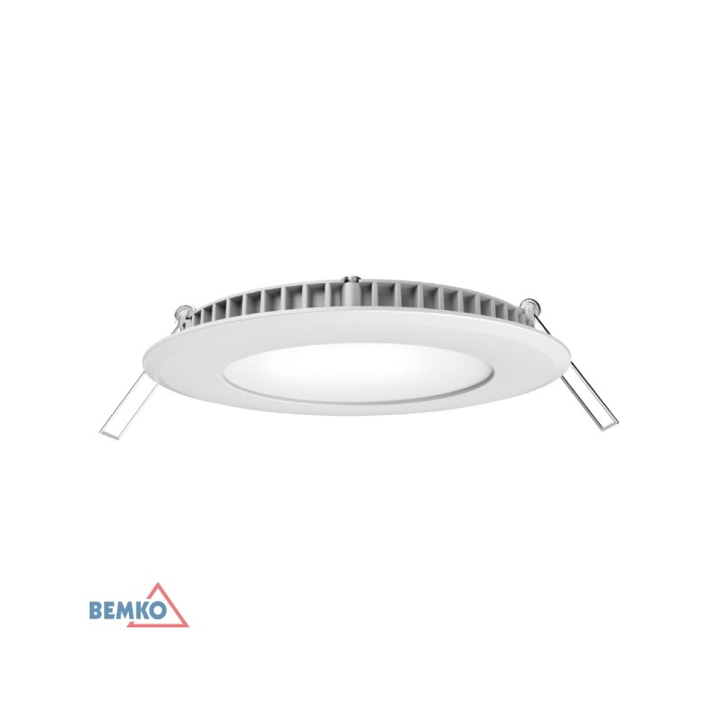 OPRAWA LED DOWNLIGHT 9W 4000K 540lm OKRĄGŁA BIAŁA IP20 | BEMKO |Elgra Bytom