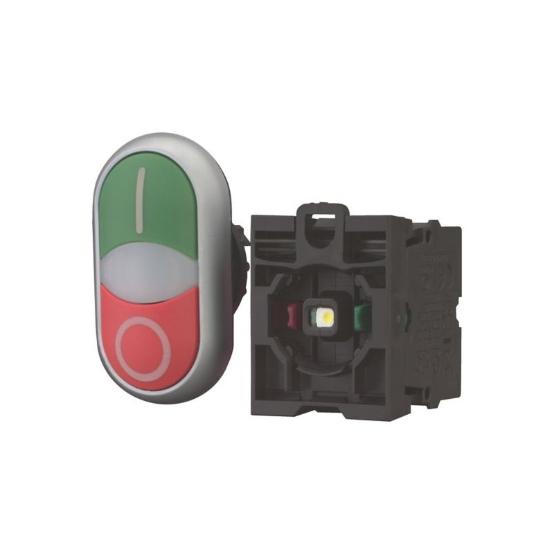 Napęd przycisków z samopowrotem płaski M22-DDL-GR-X1/X0/K11/230-W