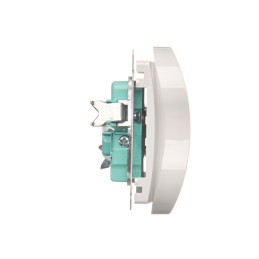 Simon Basic BMGZ2M.01/11 Gniazdo podwójne z uziemieniem 16A IP20 | Białe gniazdko ścienne