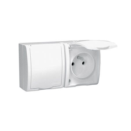 Gniazdo podwójne hermetyczne IP54 Simon Aquarius AQGZ1-2/11