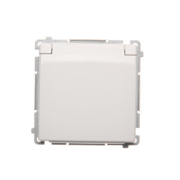 Simon Basic Gniazdo bryzgoszczelne pojedyncze z/u 16A IP44 z klapką pełną BMGZ1B.01/11