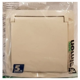 SIMON AQUARIUS Gniazdo wtyczkowe z uziemieniem IP54 SIMON AQUARIUS beżowe BGZ1BE/12