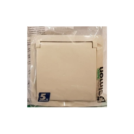 SIMON AQUARIUS Gniazdo wtyczkowe z uziemieniem IP54 SIMON AQUARIUS beżowe BGZ1BE/12