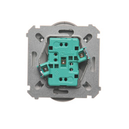 Simon Basic Gniazdo podwójne b/u 16A IP20 stal inox BMG2M.01/21