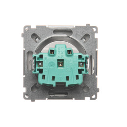 Simon Basic Gniazdo pojedyncze b/u 16A IP20 stal inox BMG1.01/21