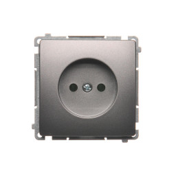 Gniazdo pojedyncze b/u Simon Basic 16A IP20 stal inox BMG1.01/21