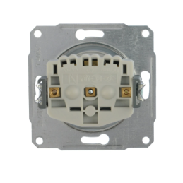 SEDNA Gniazdo pojedyncze z/u 16A IP20 z przesłonami aluminium SDN2800160