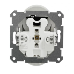 Gniazdo 2x2P+PE z przesłonami Sedna Design SDD111275