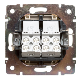 VALENA Gniazdo telefoniczne podwójne RJ11 kremowe 774339