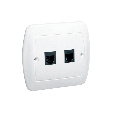 SIMON AKORD Gniazdo telefoniczne RJ11 podwójne WMAT-4320xx-1013