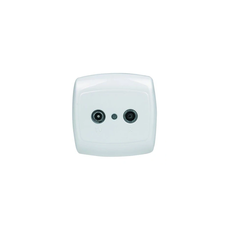 Gniazdo antenowe RTV końcowe 2dB białe GAP1B01