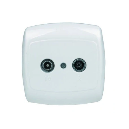 Gniazdo antenowe RTV końcowe 2dB białe GAP1B01