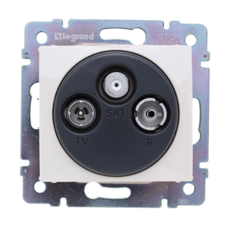 VALENA Gniazdo antenowe RTV/SAT końcowe kremowe 774336