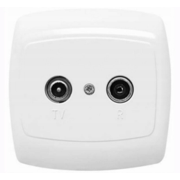 Gniazdo pojedyncze z/u IP44 czarne GAP1B601