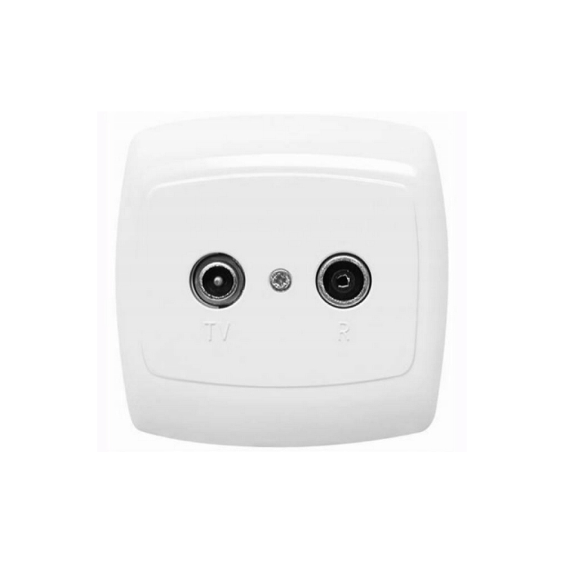 Gniazdo pojedyncze z/u IP44 czarne GAP1B601