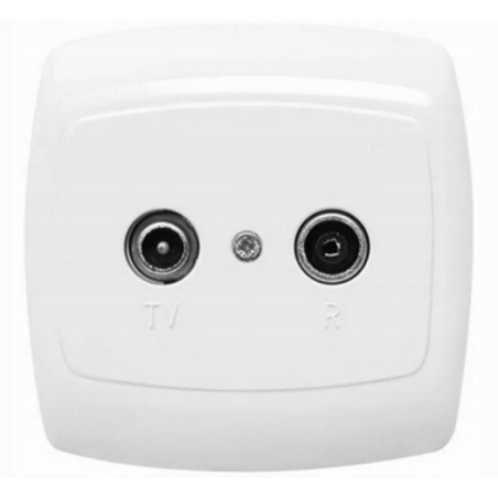 Gniazdo pojedyncze z/u IP44 czarne GAP1B601