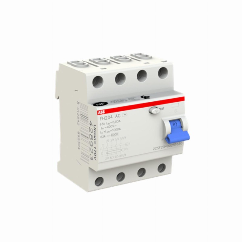 Wyłącznik różnicowo-prądowy FH204 4P 63A 30mA | ABB 2CSF204002R1630 | Elgra Bytom