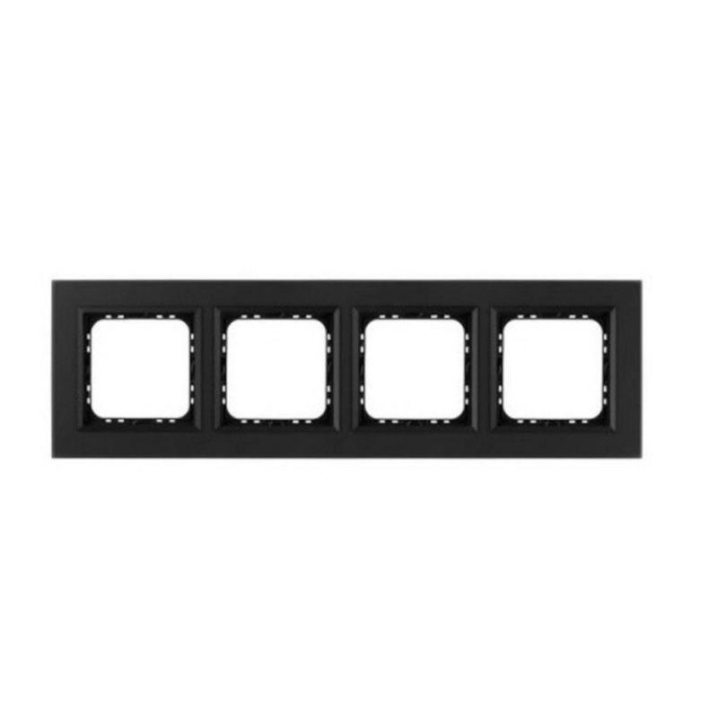 SONATA Ramka poczwórna czarne szkło szronione R‑4RGC/79/33