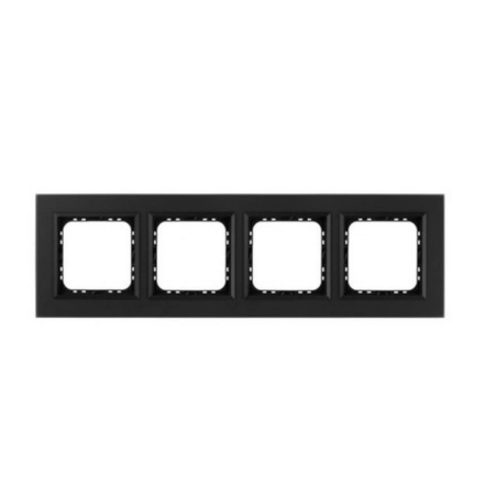 SONATA Ramka poczwórna czarne szkło szronione R‑4RGC/79/33