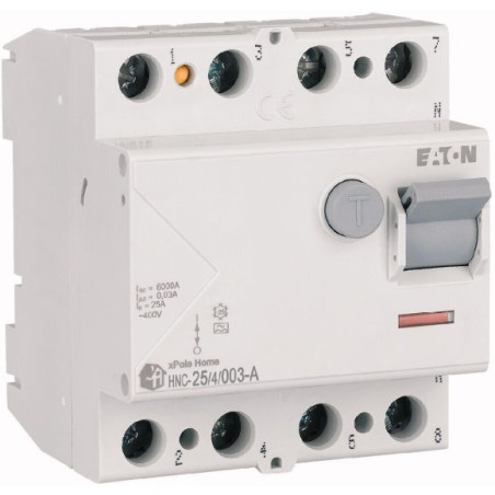 Wyłącznik różnicowoprądowy 4P 25A 30mA Typ AC HNC-25/4/003