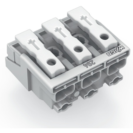 Złączka zasilająca przyciski: od strony zewn., biała 294-4003