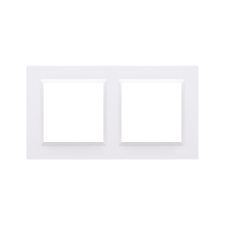 Ramka 2-krotna SIMON 10 biały | CR2/11 | Montaż pionowy i poziomy | KONTAKT SIMON