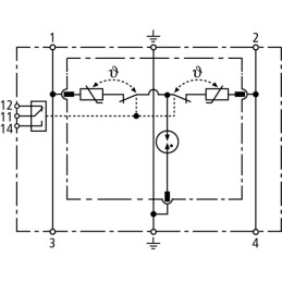 Ogranicznik przepięć Typ T3 2-bieg 5kA 1,5kV DEHNrail M 2P 255 FM