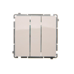 SIMON BASIC WMUL-020xx1-1011 Łącznik potrójny (moduł) 10AX, 250V~, szybkozłącza  biały