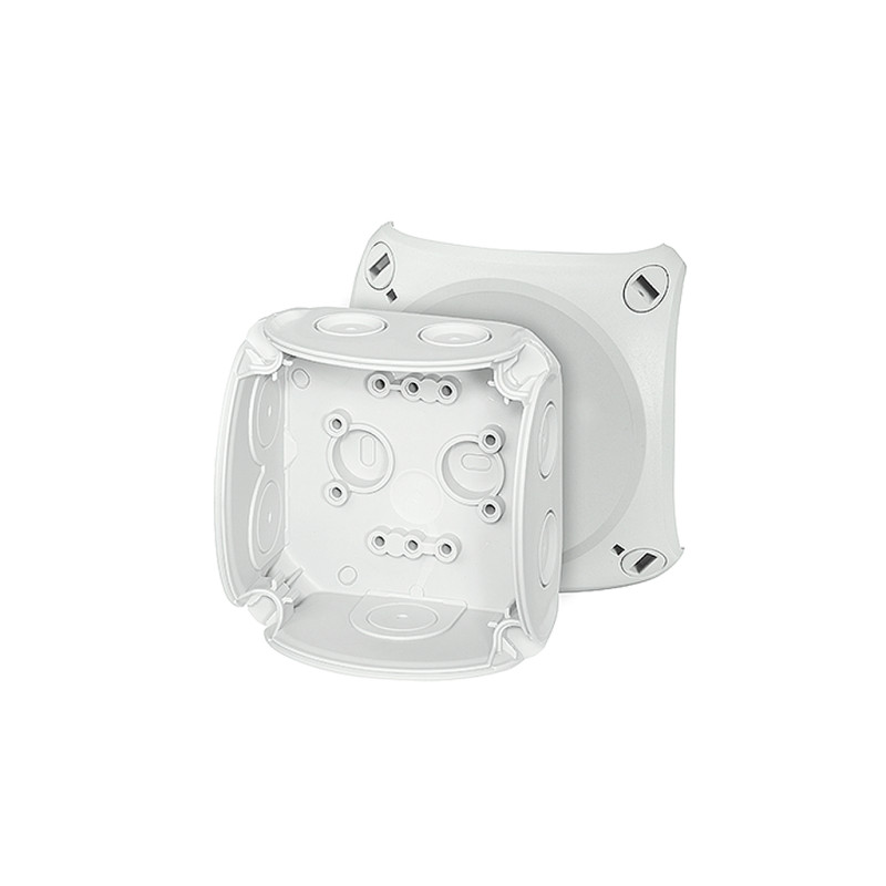 Puszka wewnętrzna, szara, IP 66, z dławnicami membran., 93x93x62mm, bez zacisków| Hensel Polska | Elgra Bytom