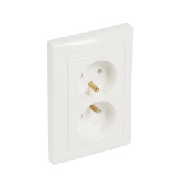 VALENA GNIAZDO PODWÓJNE 2X2P+Z 16A-250V~ BIAŁE, Legrand