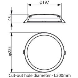 Oprawa Downlight DN065B G3 LED20/840 19.5W D200 |Philips 929002664132| Elgra Bytom