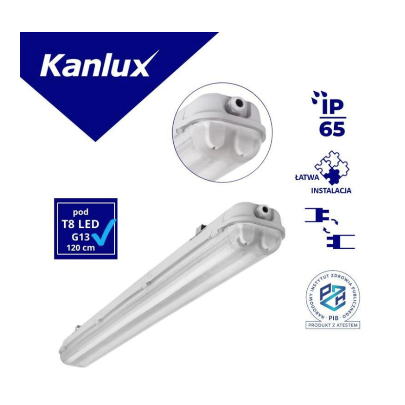 Pyłoszczelna oprawa 2x36W T8 MAH PLUS-236-ABS/PC |Kanlux 18521| Elgra Bytom