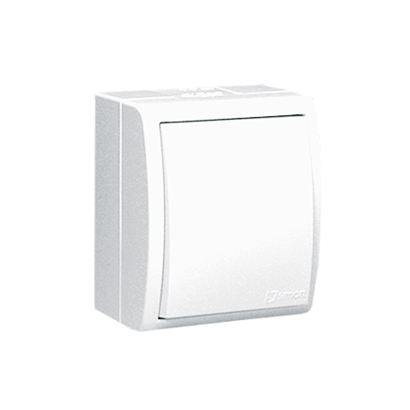 SIMON AQUARIUS Łącznik jednobiegunowy bryzgoszczelny IP54, 10AX, 250V~, zaciski śrubowe biały AQW1/11