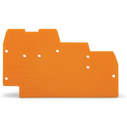 Ścianka końcowa/wewnętrzna gr. 1 mm do złączek trzypiętrowych, szara 270-319