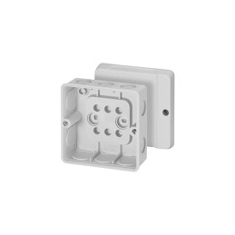 Puszka natynkowa odgałęźna szara IP 55 98x98x52 bez zacisków DE 9340 62000267