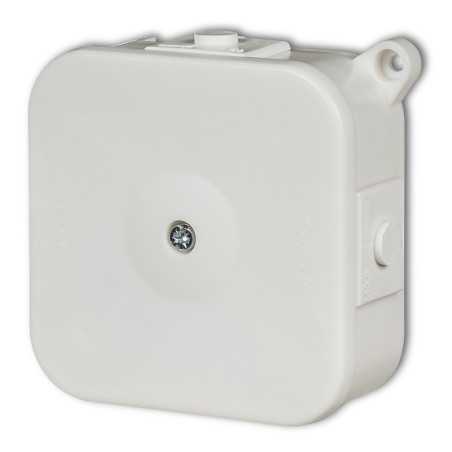 Puszka instalacyjna hermetyczna ze złączkami 80x80mm biała PHS-1