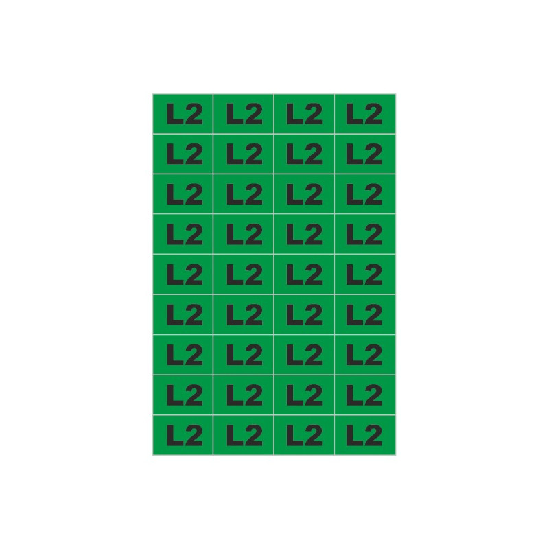 Arkusz samoprzylepny oznacznik faza "L2" NOZ-L2