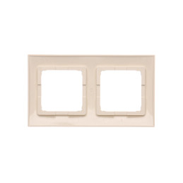 Ramka 2-krotna uniwersalna IP20 / IP44  krem DR2/41 Simon 54