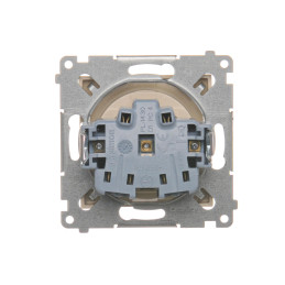 DGZ1Z.01/41 Gniazdo wtyczkowe z uziemieniem i przesłonami (moduł) 16A, 250V~, zaciski śrubowe  krem -  Simon 54
