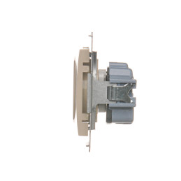 DGZ1Z.01/41 Gniazdo wtyczkowe z uziemieniem i przesłonami (moduł) 16A, 250V~, zaciski śrubowe  krem -  Simon 54